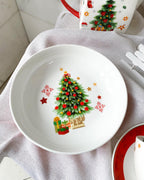 Conjunto de Porcelana  Natalino com 5 Peças