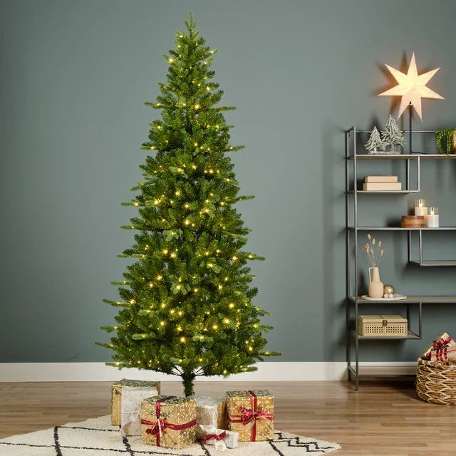 Árvore de Natal Nevada 180/210m - com Luzes LED Quentes e Multicoloridas