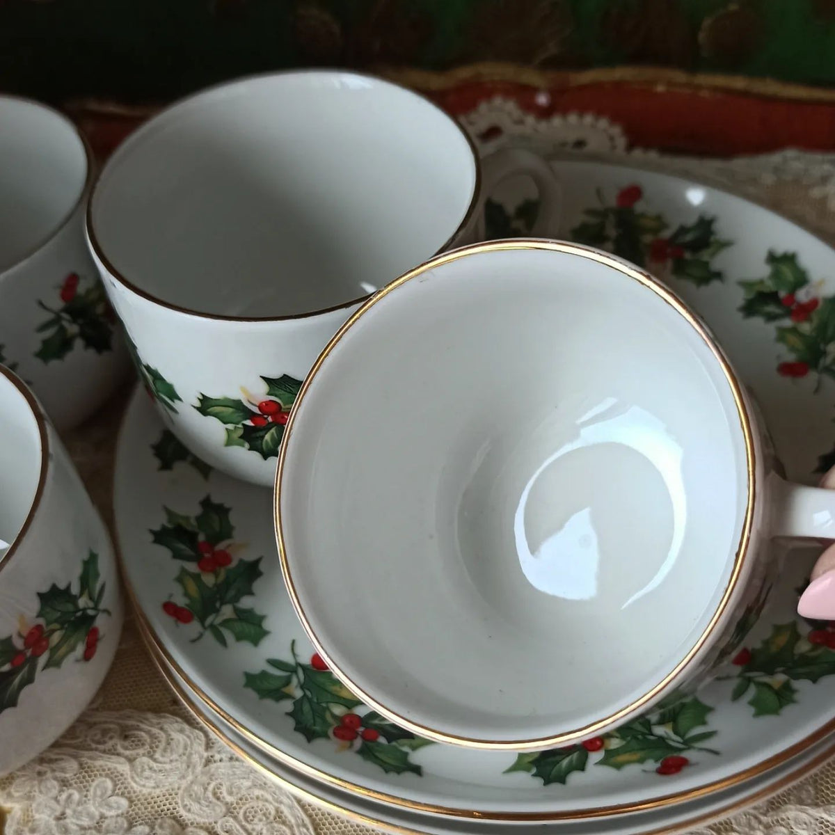 Conjunto de Porcelana  Natalino com 12 Peças