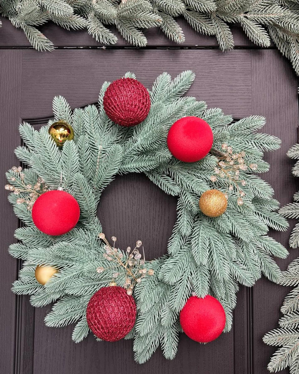 Kit  Árvore de Natal + Guirlanda com Enfeites + Festão