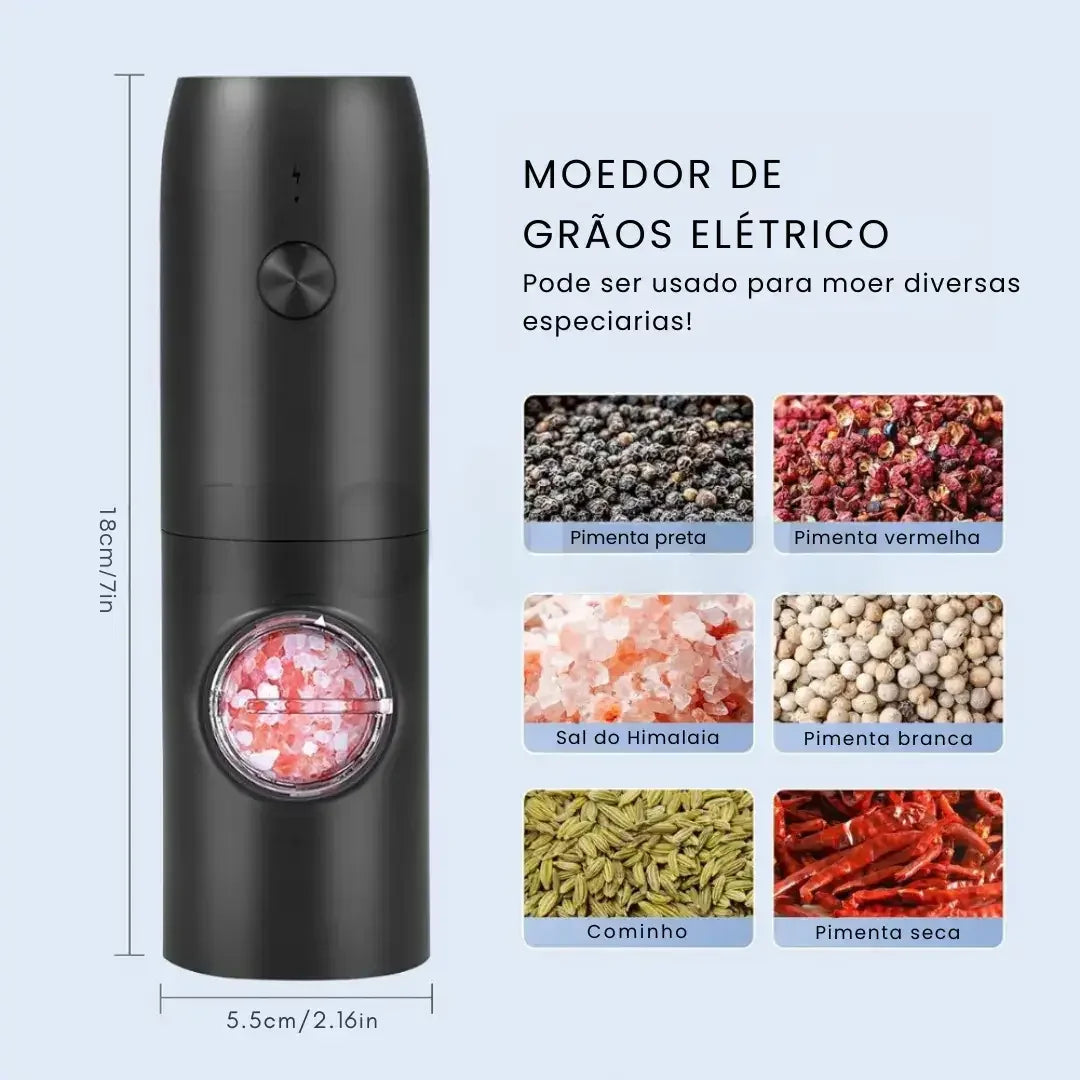 Moedor Automático de Sal e Pimenta