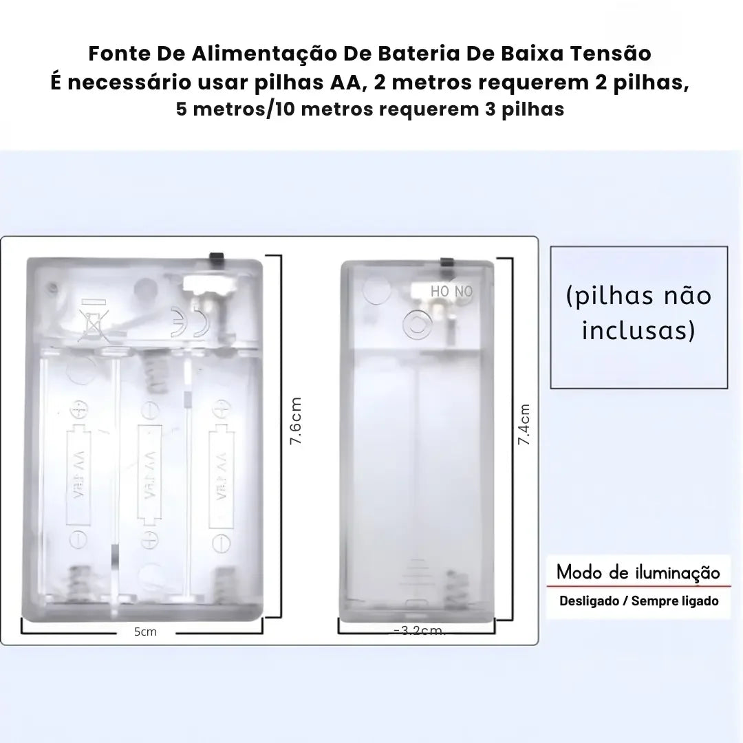 Luzes Decorativas de Fita Natalina