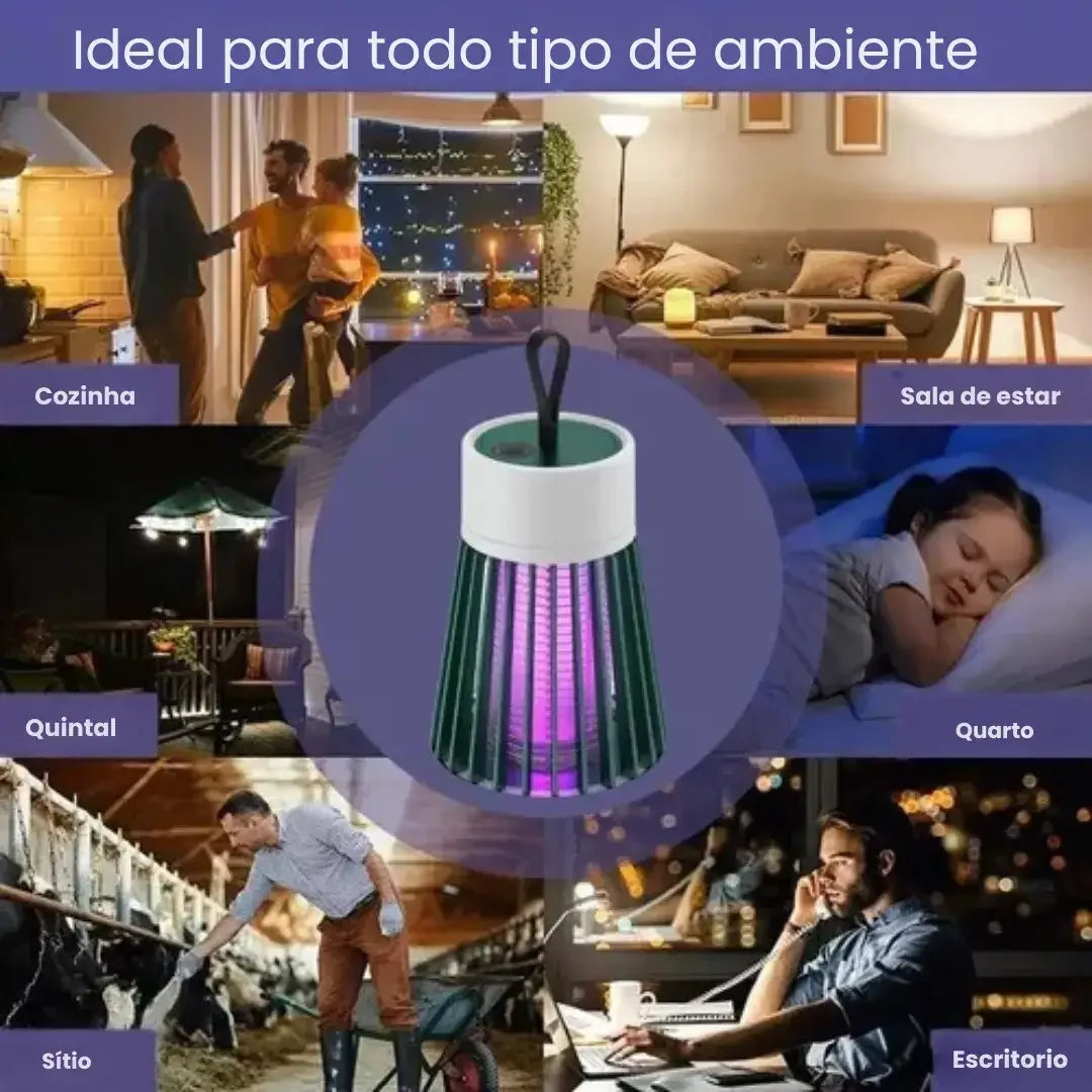 Mata-Mosquitos Elétrico Luz UV USB – Proteção 360° | Modern Casa