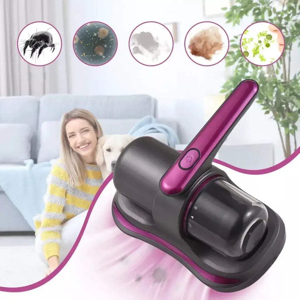 Aspirador Portátil Anti-Ácaro Esterilização UV Sem Fio