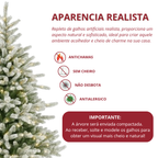 Árvore de Natal Nevada 1,80m de Altura - 1.326 Galhos - Micro LED