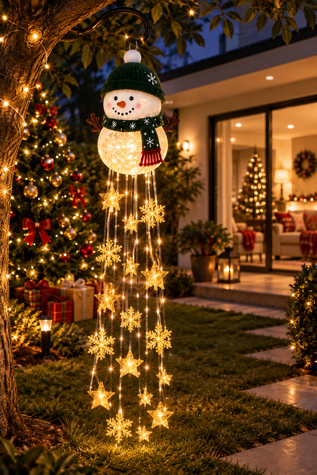 Boneco de Neve Chuva de Luz - Casa Lumi