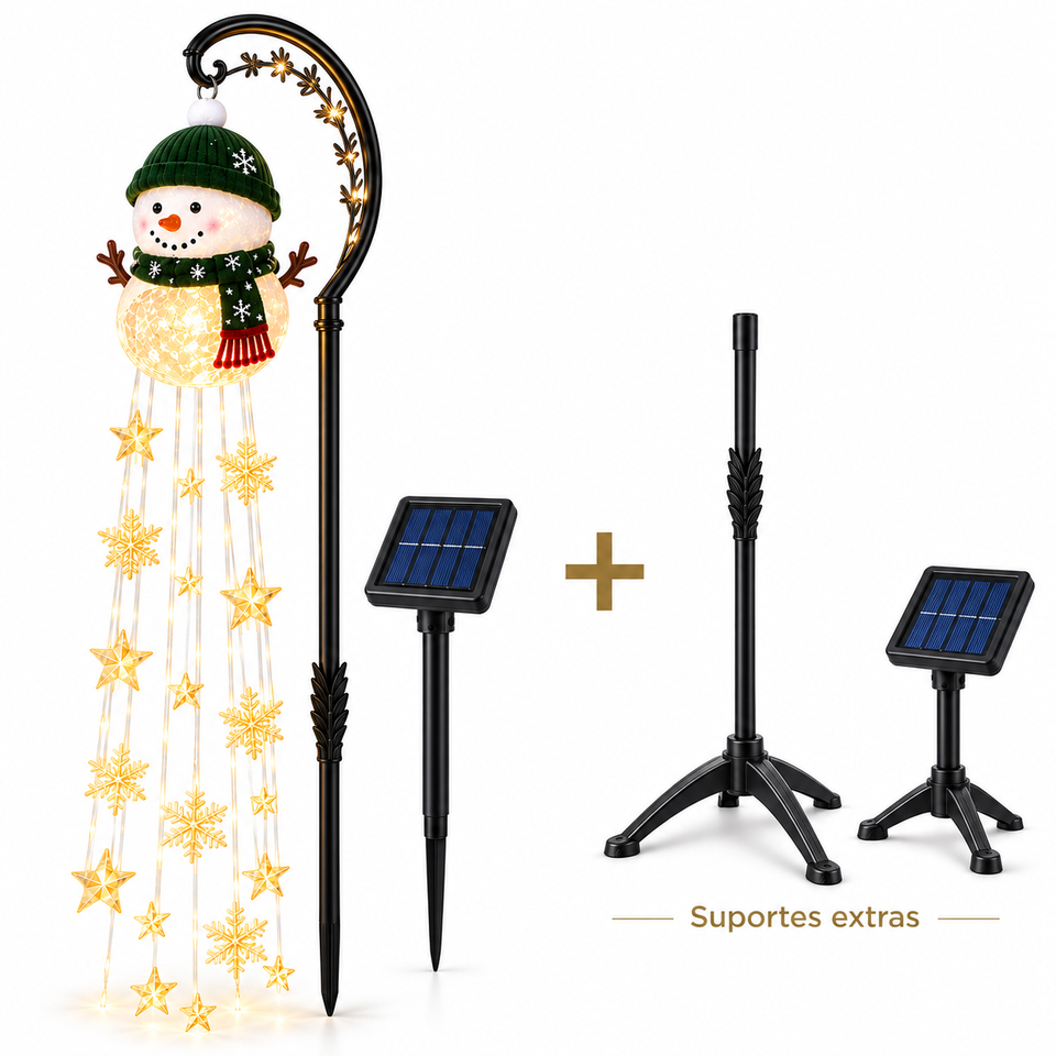 Boneco de Neve Chuva de Luz - Casa Lumi