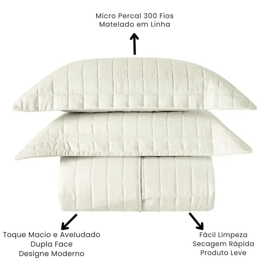 Cobre Leito Classic Micro Percal 300 Fios