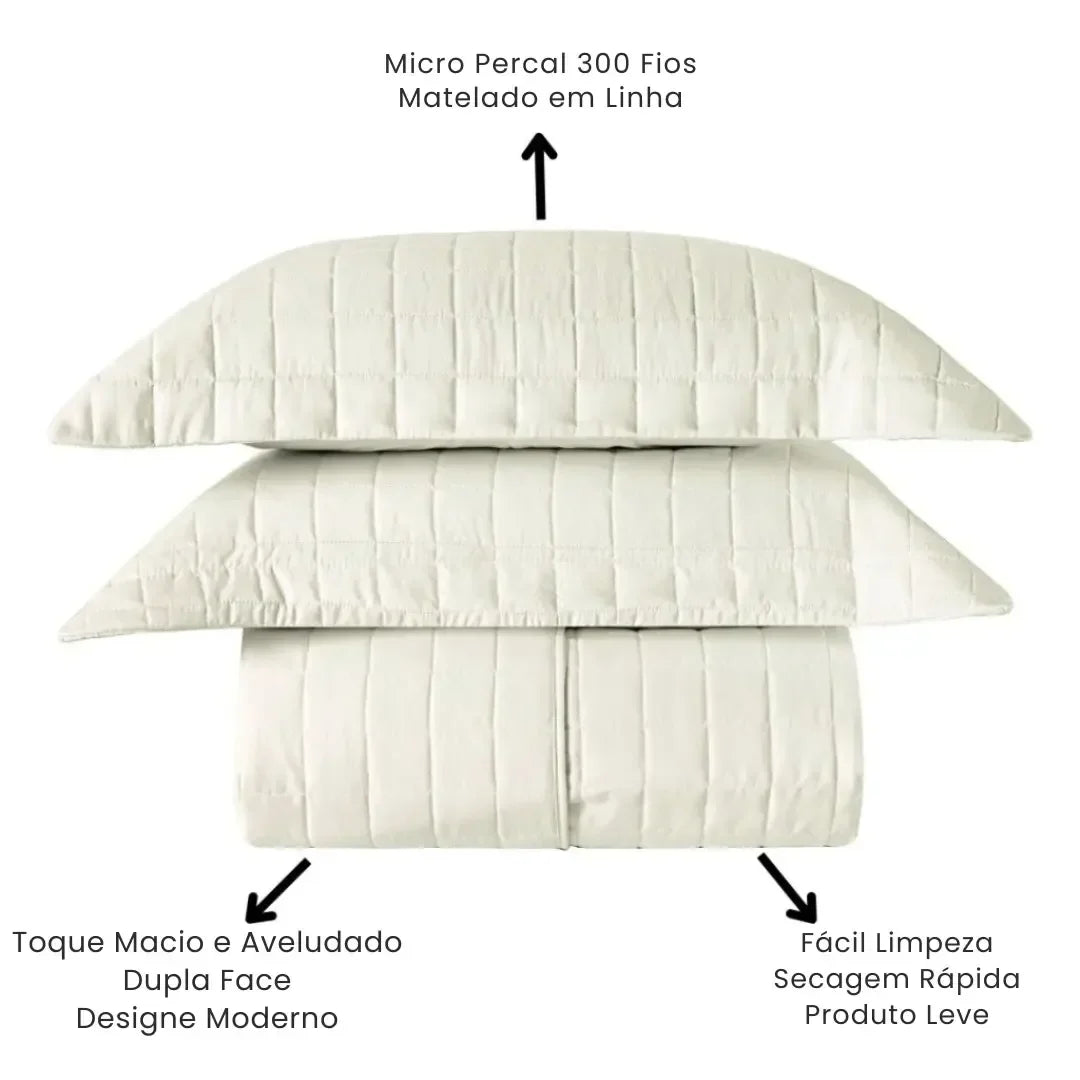 Cobre Leito Classic Micro Percal 300 Fios