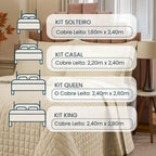 Cobre Leito Classic Micro Percal 300 Fios