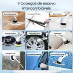 Escova Elétrica de Limpeza 9 em 1 com Cabo Extensor USB-C