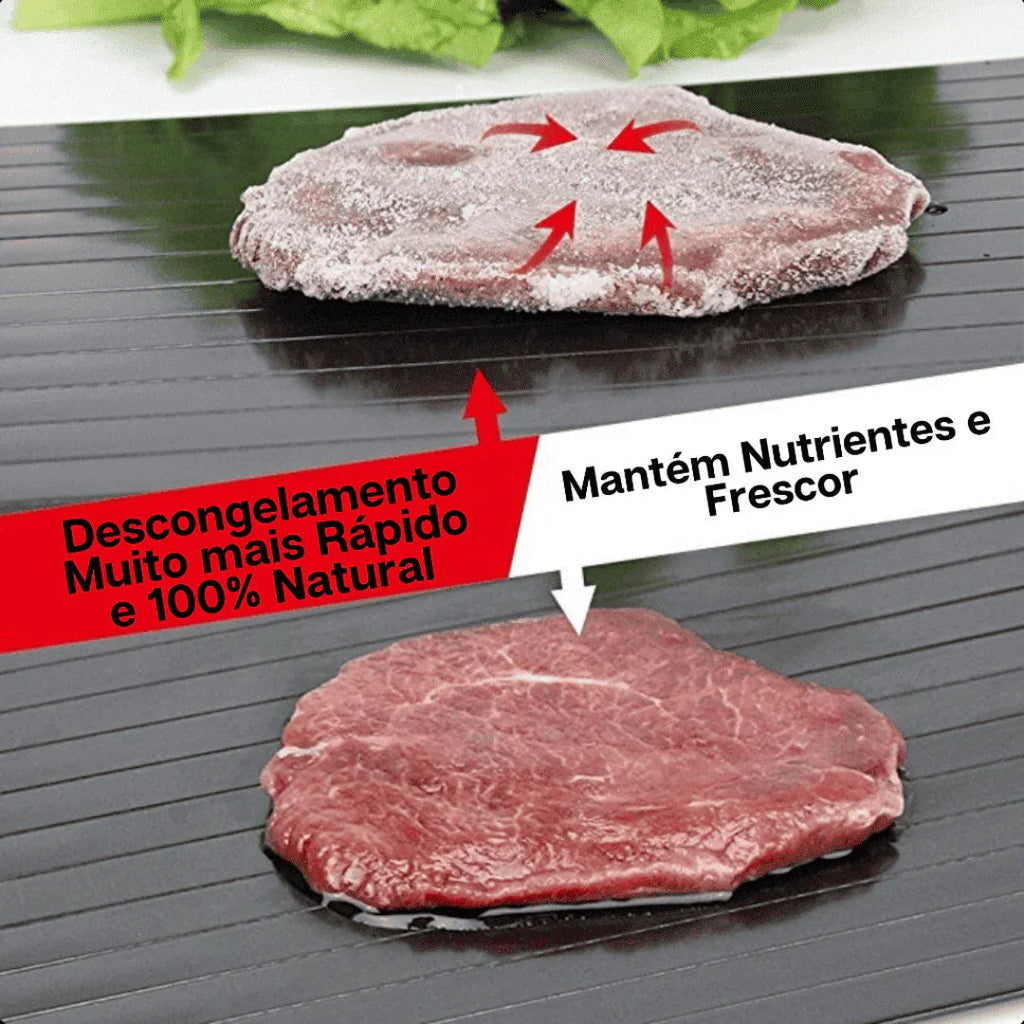Tábua para Descongelar Carnes 4x Mais Rápido