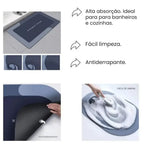 Tapete de Banho Absorvente Seca Rápido e Antiderrapante