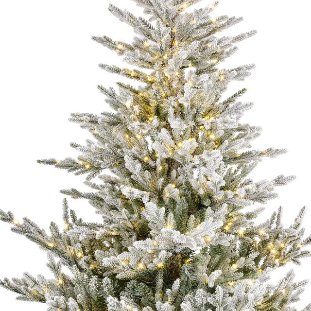 Árvore de Natal Nevada 2,10m de Altura - 1.286 Galhos - com luzes LED
